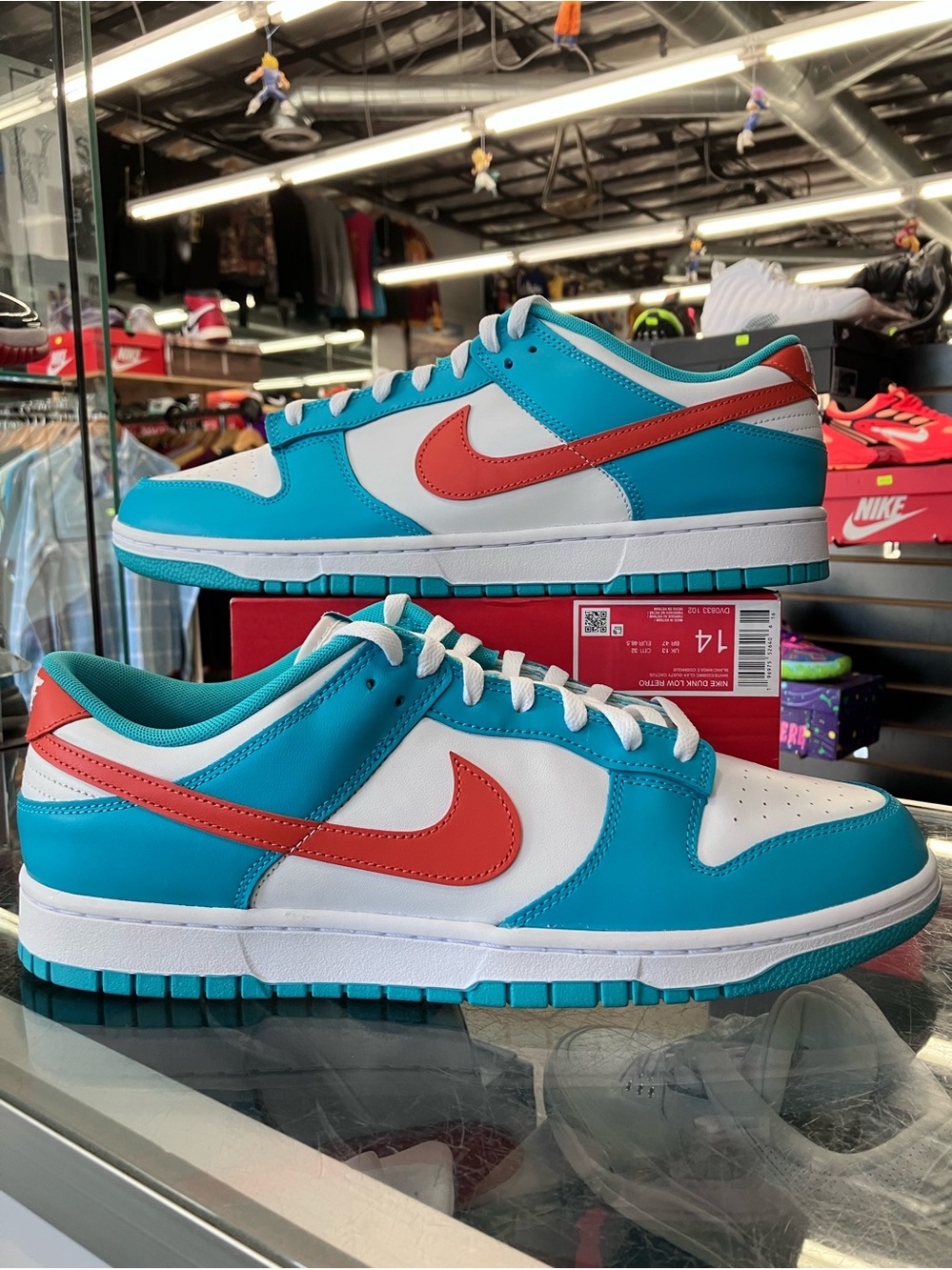 Nike Dunk Low Miami Dolphins Size 14